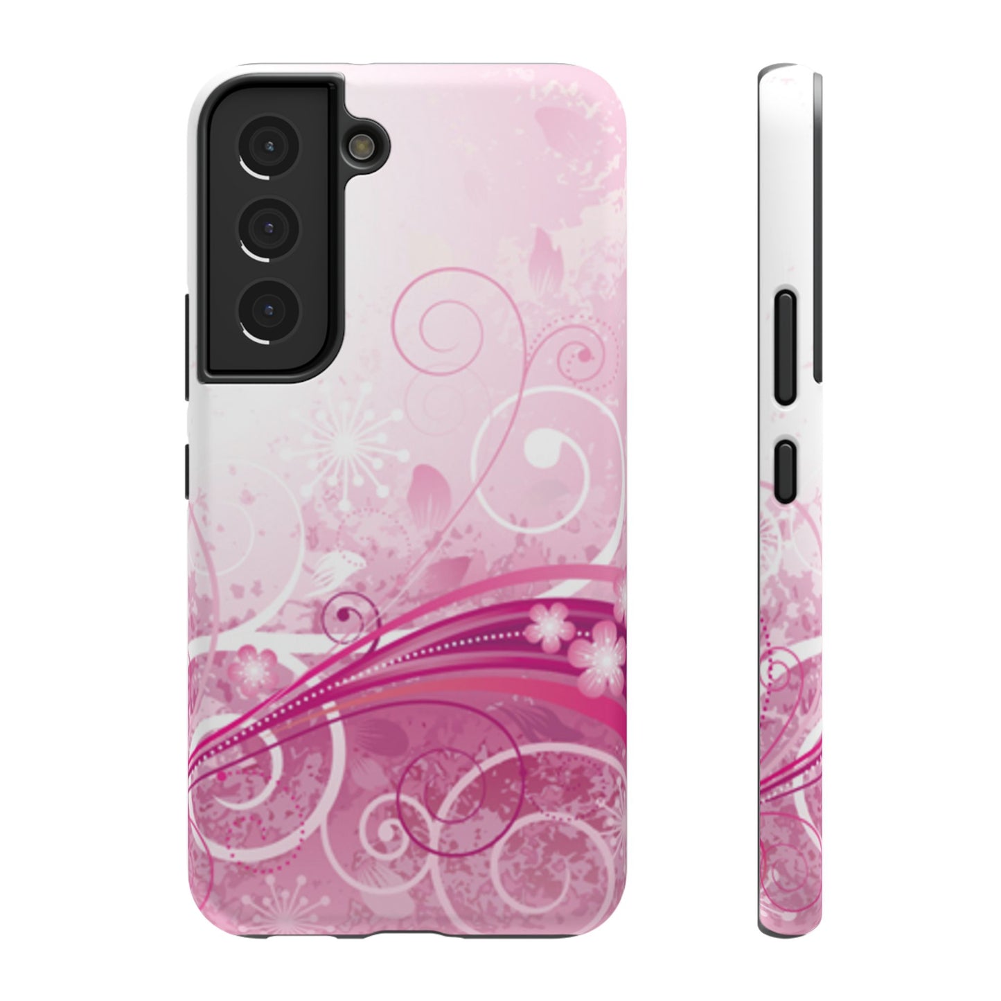 Pink Flowers Tough Samsung Case