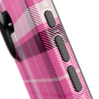 Pink Plaid Tough iPhone Case