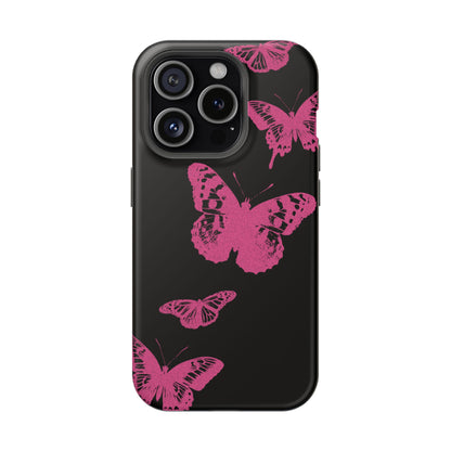 Pink Butterflies MagSafe Tough iPhone Case