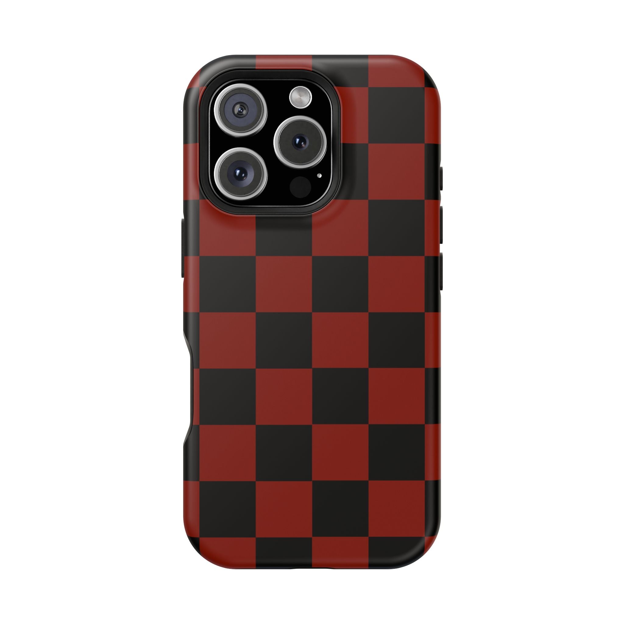 Red Grid Tough iPhone Case