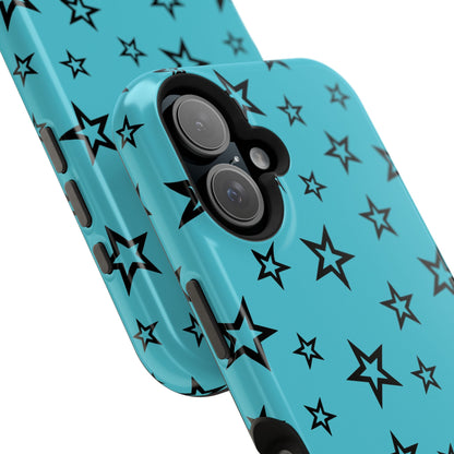 Turquoise Stars MagSafe Tough iPhone Case