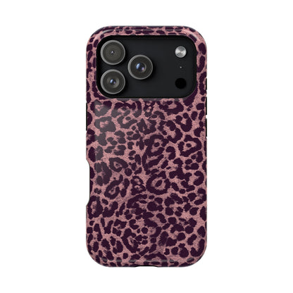 Purple Leopard MagSafe Tough iPhone Case