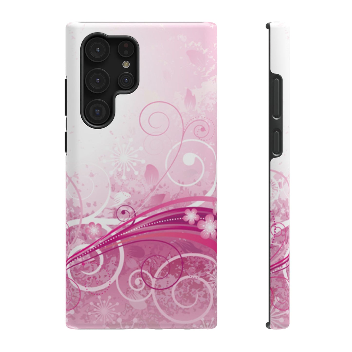 Pink Flowers Tough Samsung Case