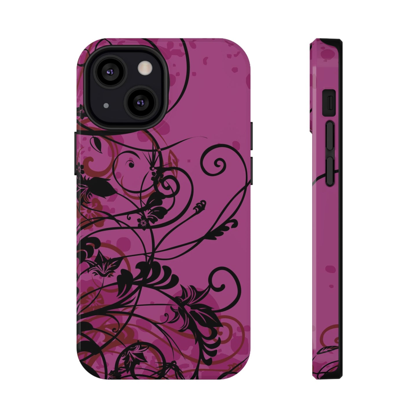Midnight Petals Tough iPhone Case