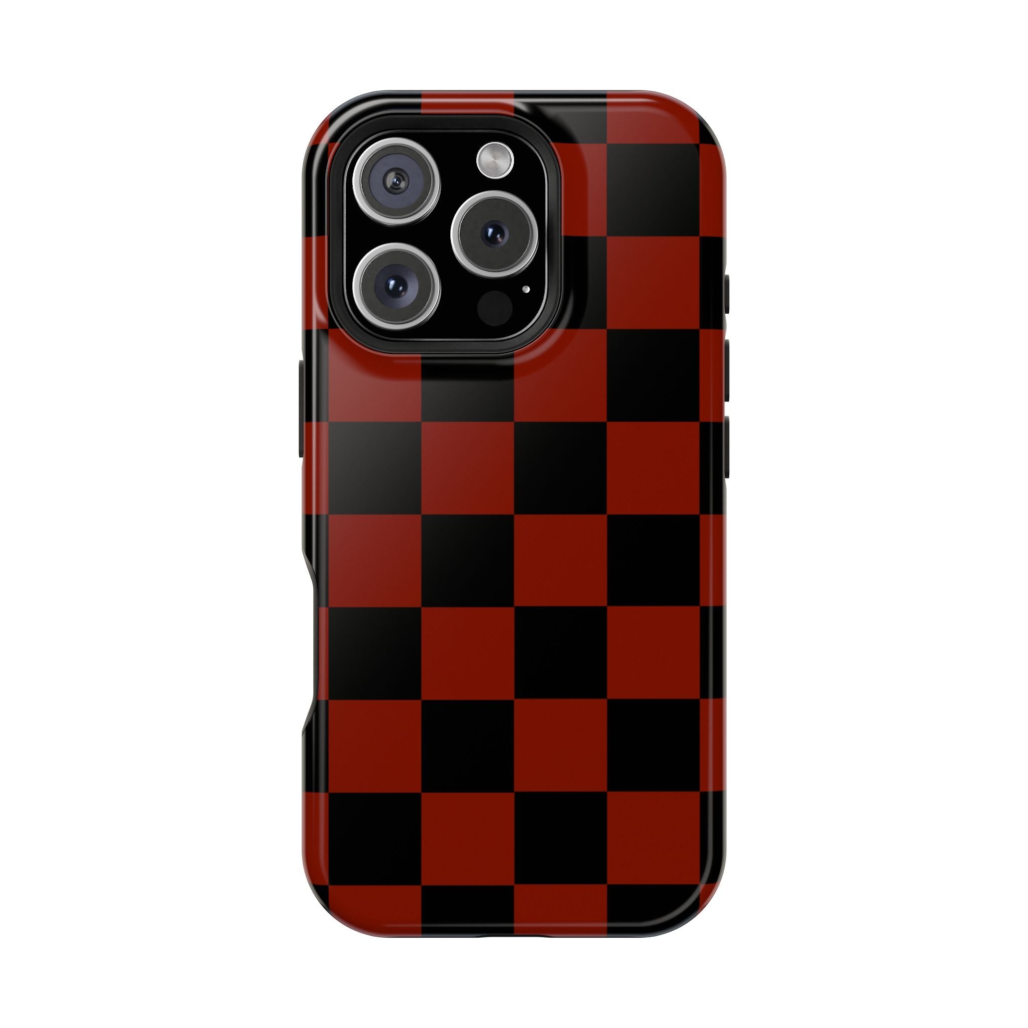 Red Grid Tough iPhone Case
