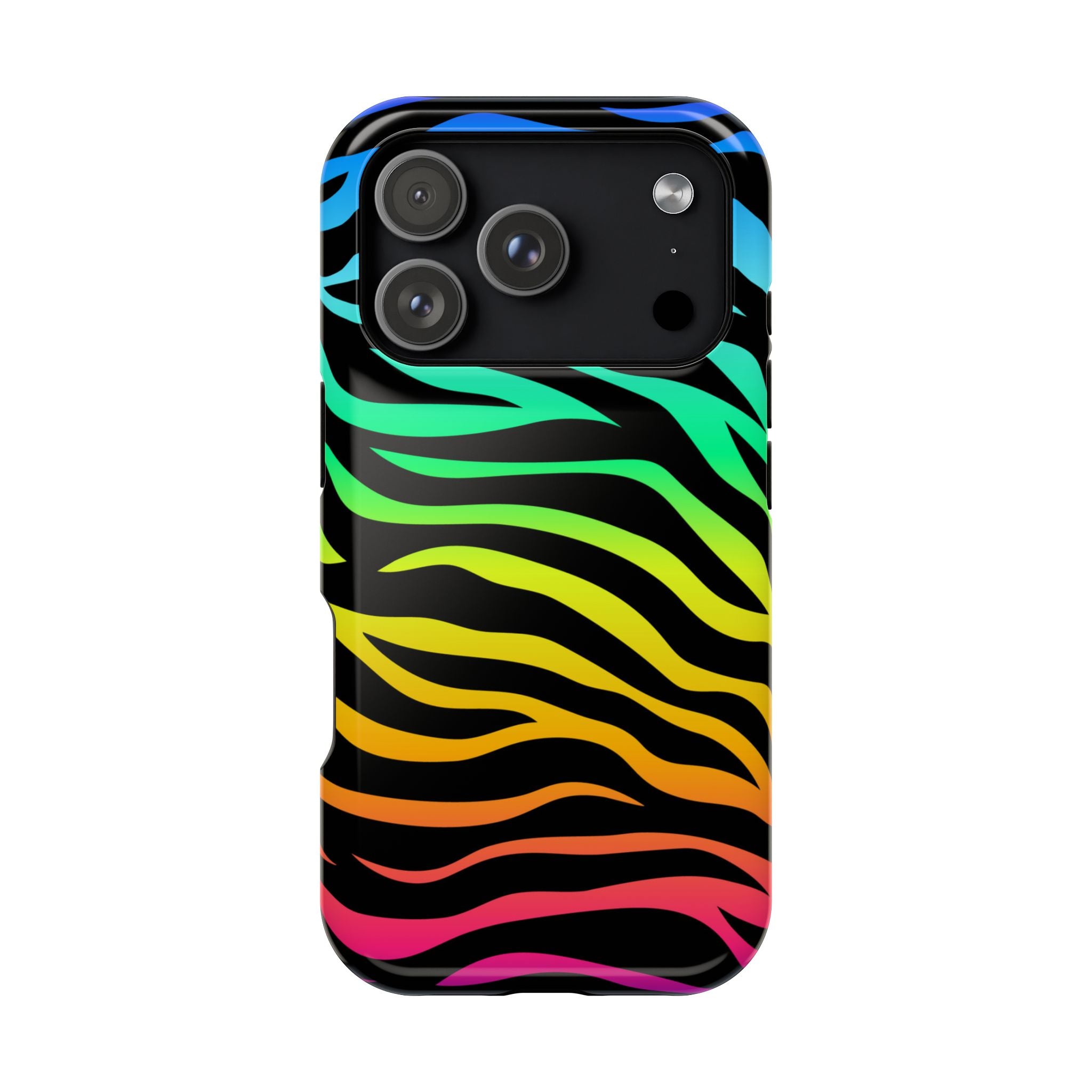 Neon Stripes Tough iPhone Case