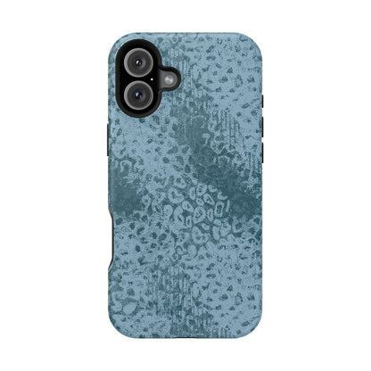 Blue Leopard MagSafe Tough iPhone Case