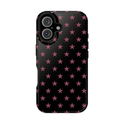 Burgundy Stars MagSafe Tough iPhone Case