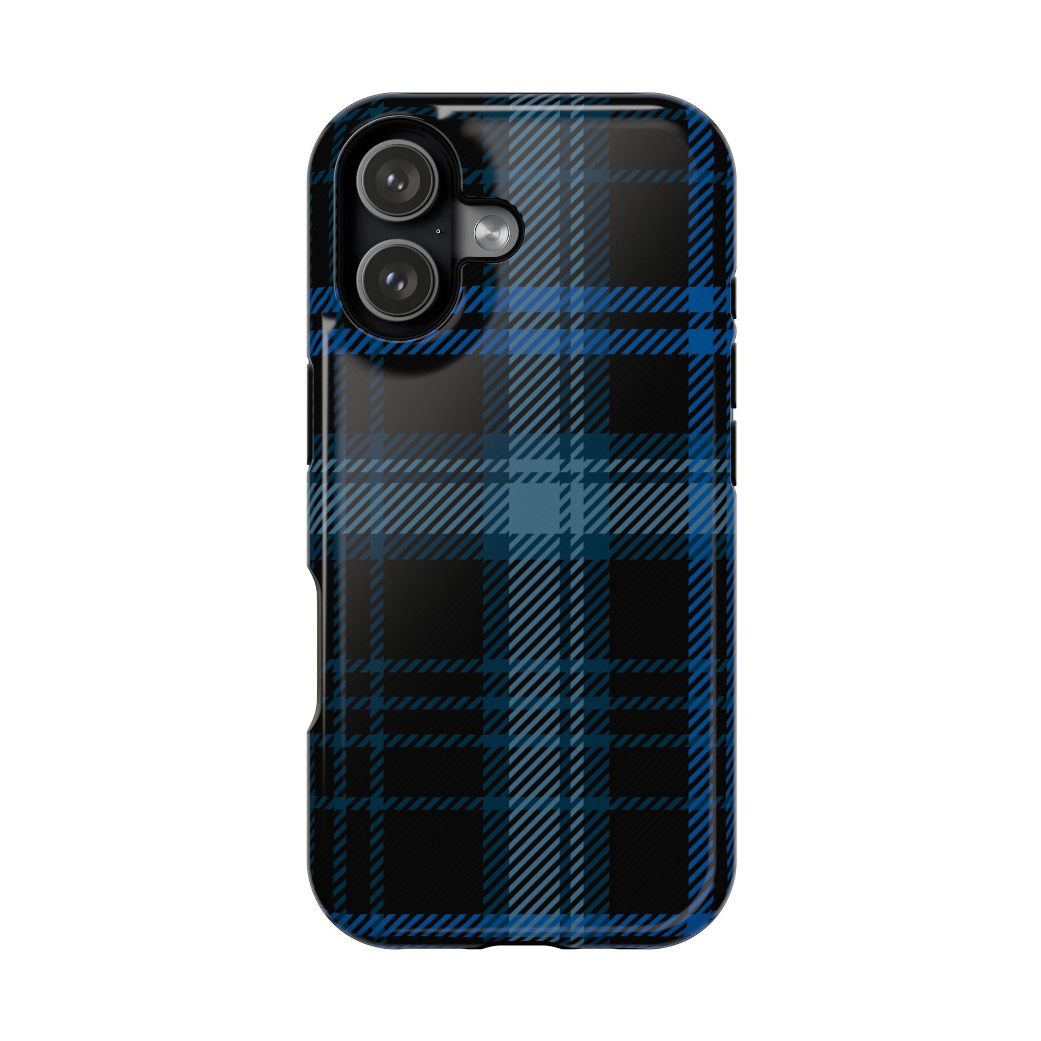 Blue Plaid Tough iPhone Case