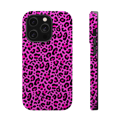 Pink Leopard MagSafe Tough iPhone Case