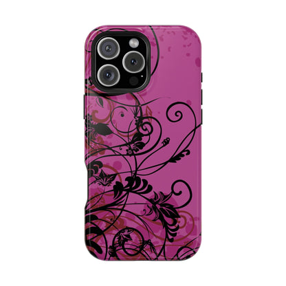 Midnight Petals Tough iPhone Case