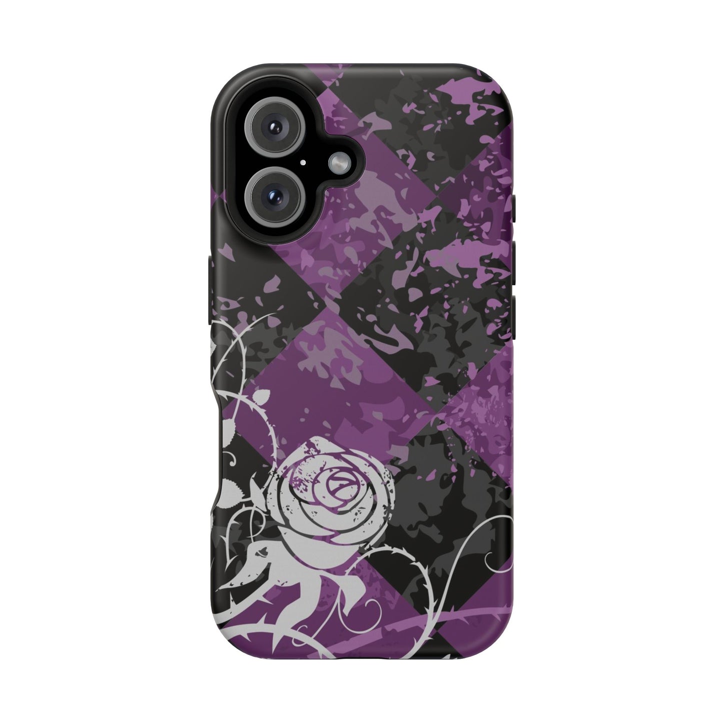 Checkered Rose Tough iPhone Case
