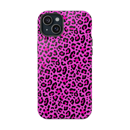 Pink Leopard MagSafe Tough iPhone Case