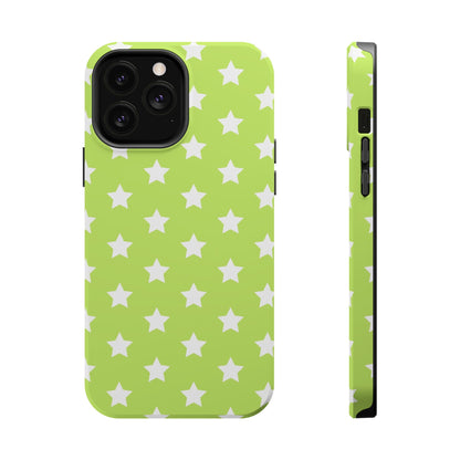 Green Stars MagSafe Tough iPhone Case