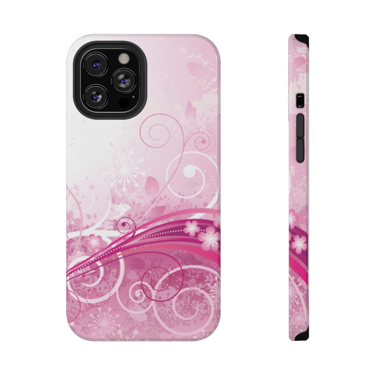 Pink Flowers Tough iPhone Case