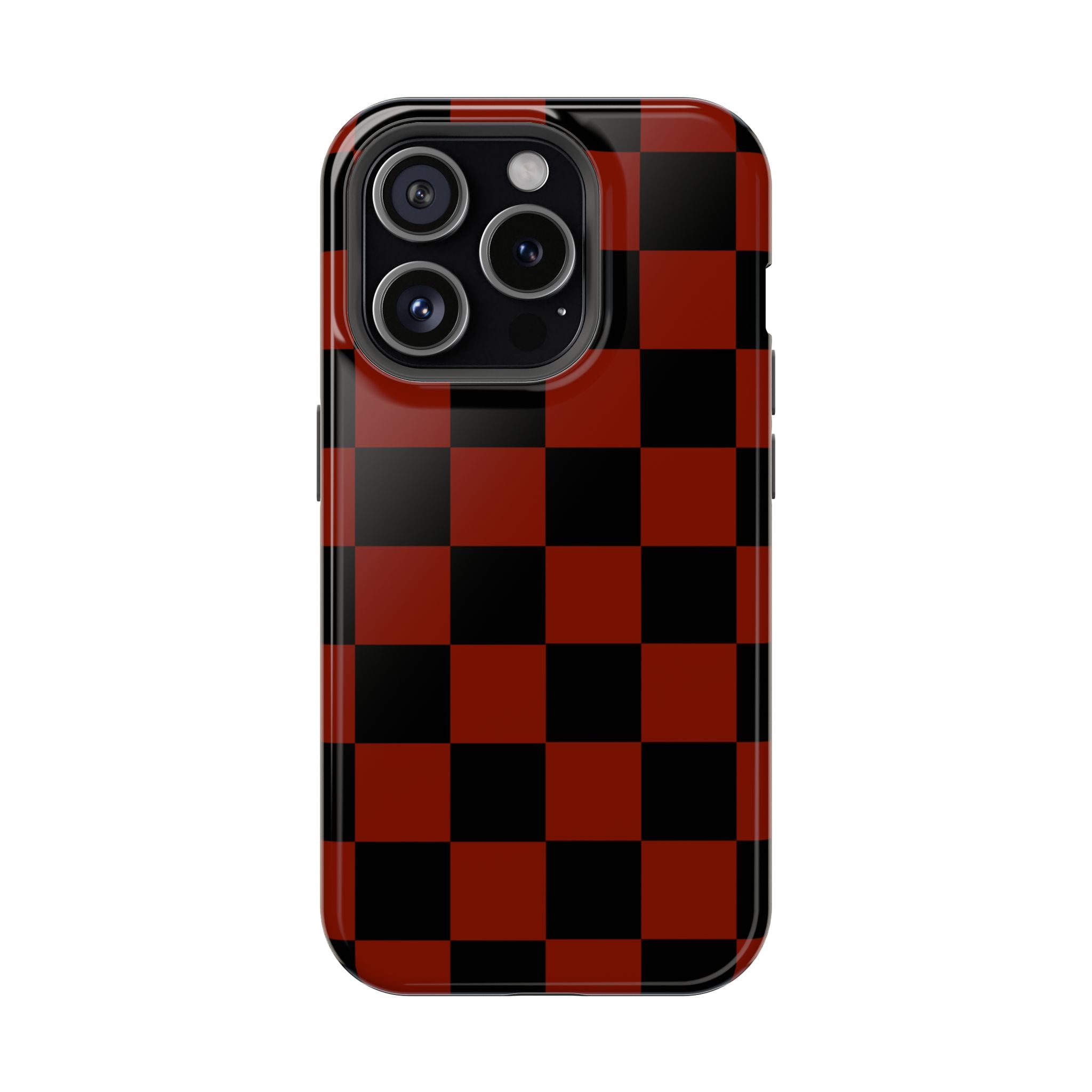 Red Grid Tough iPhone Case