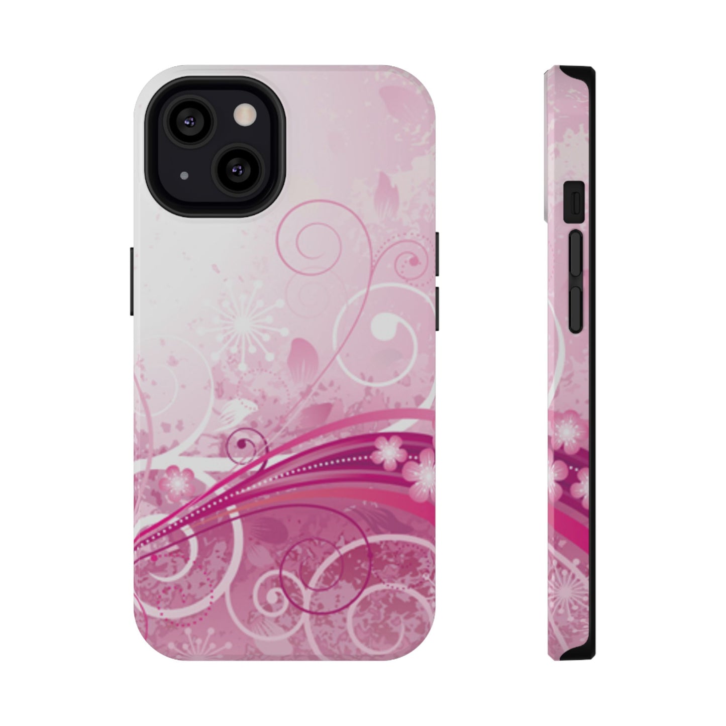 Pink Flowers Tough iPhone Case
