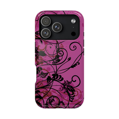 Midnight Petals Tough iPhone Case