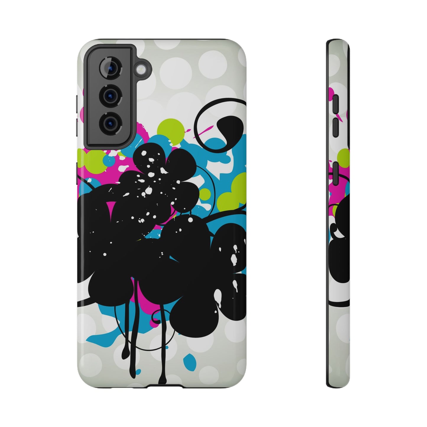 Neon Flowers Tough Samsung Case