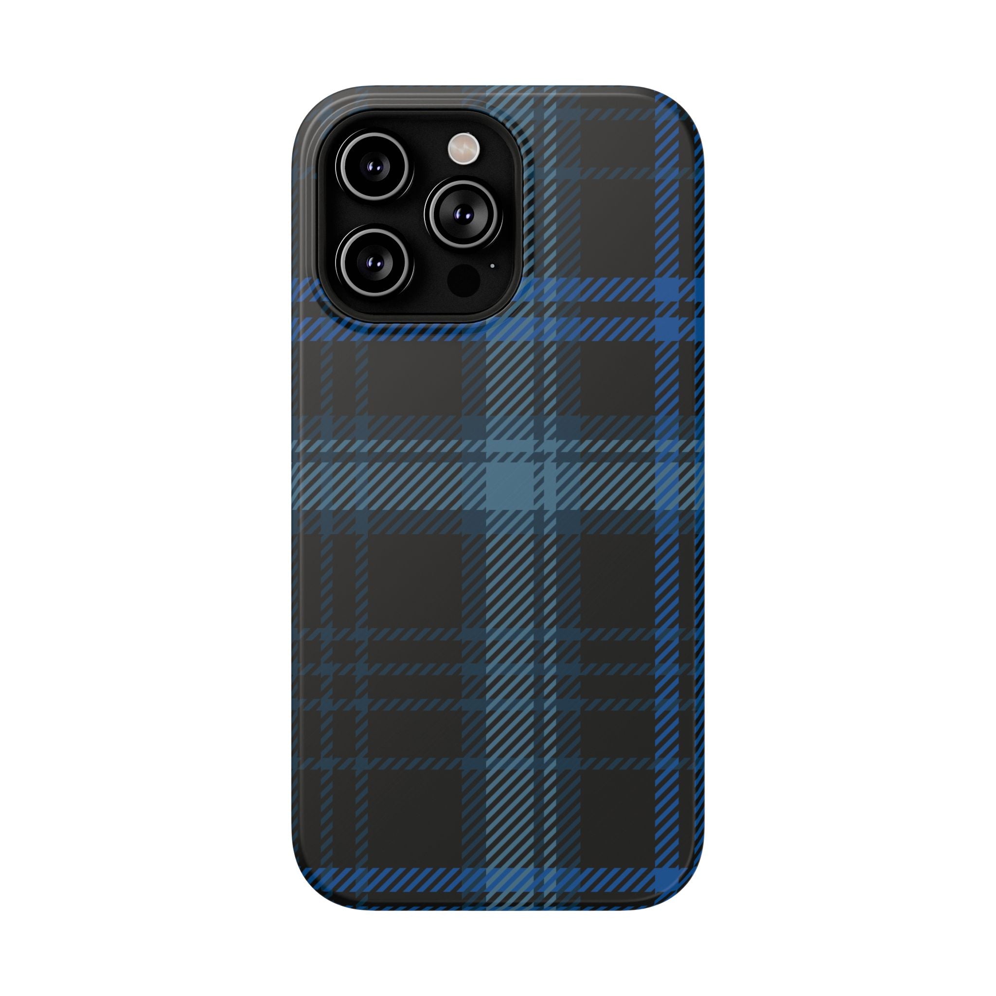 Blue Plaid Tough iPhone Case