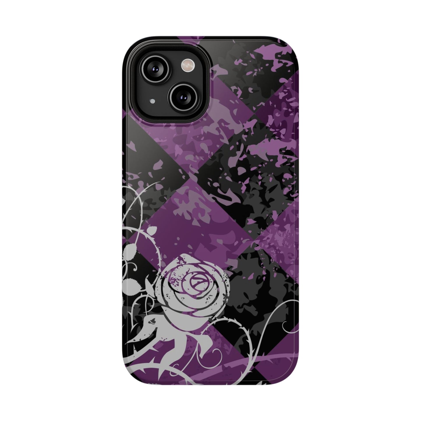 Checkered Rose Tough iPhone Case