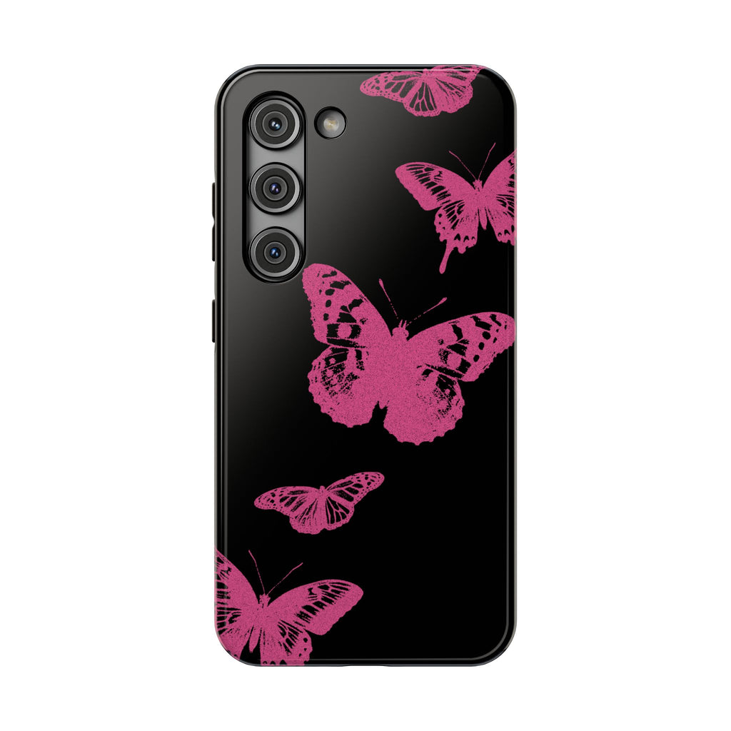 Pink Butterflies Tough Samsung Case