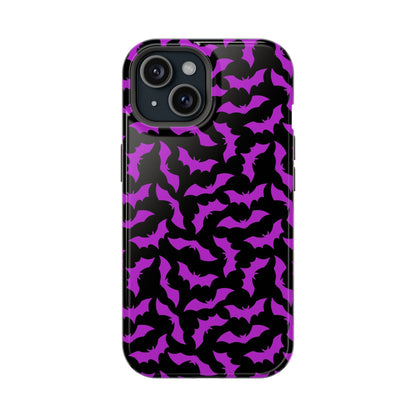 Purple Bats MagSafe Tough iPhone Case