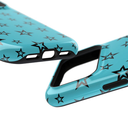 Turquoise Stars MagSafe Tough iPhone Case