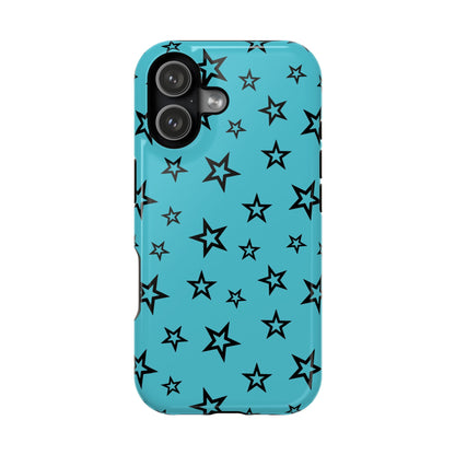 Turquoise Stars MagSafe Tough iPhone Case