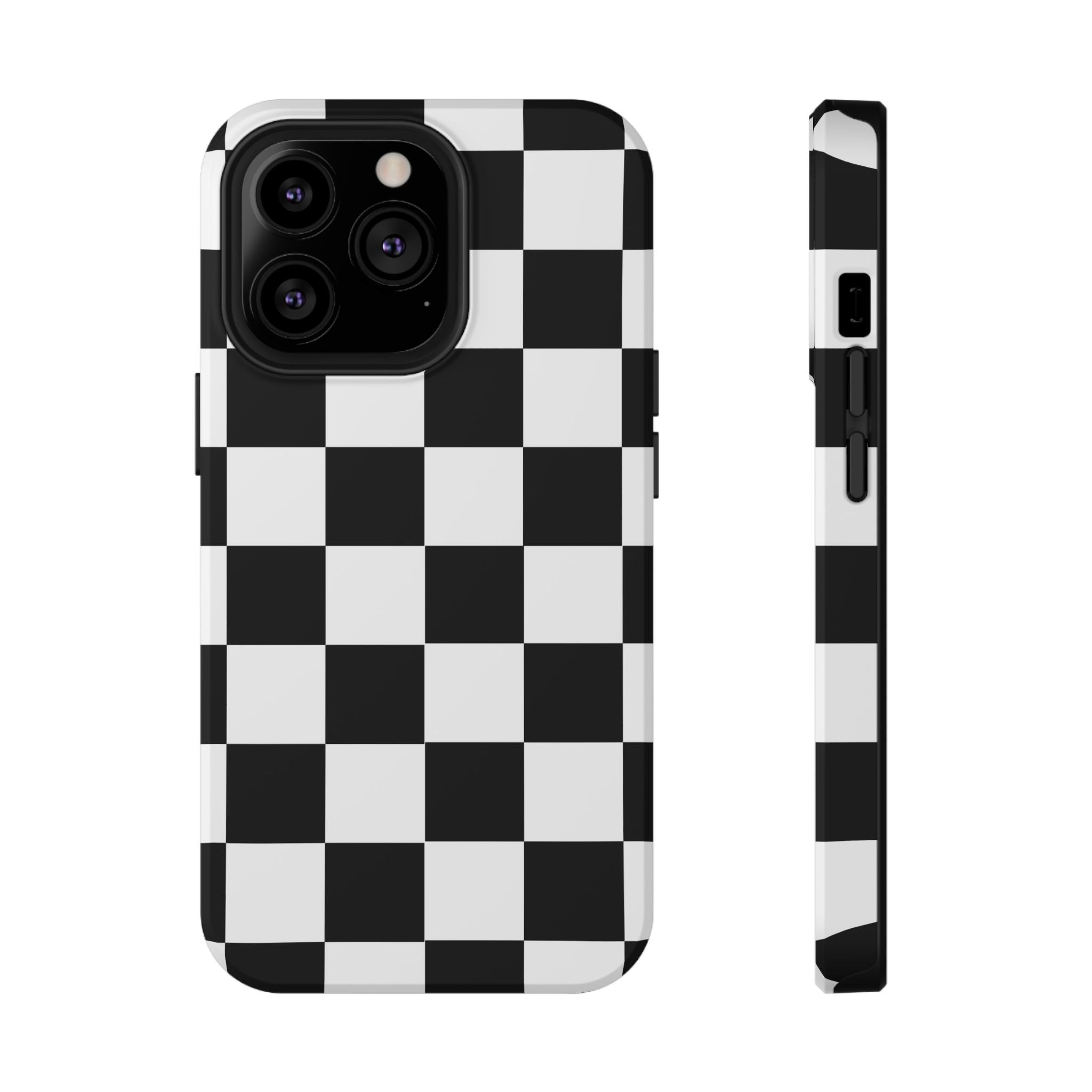 Black Grid Tough iPhone Case