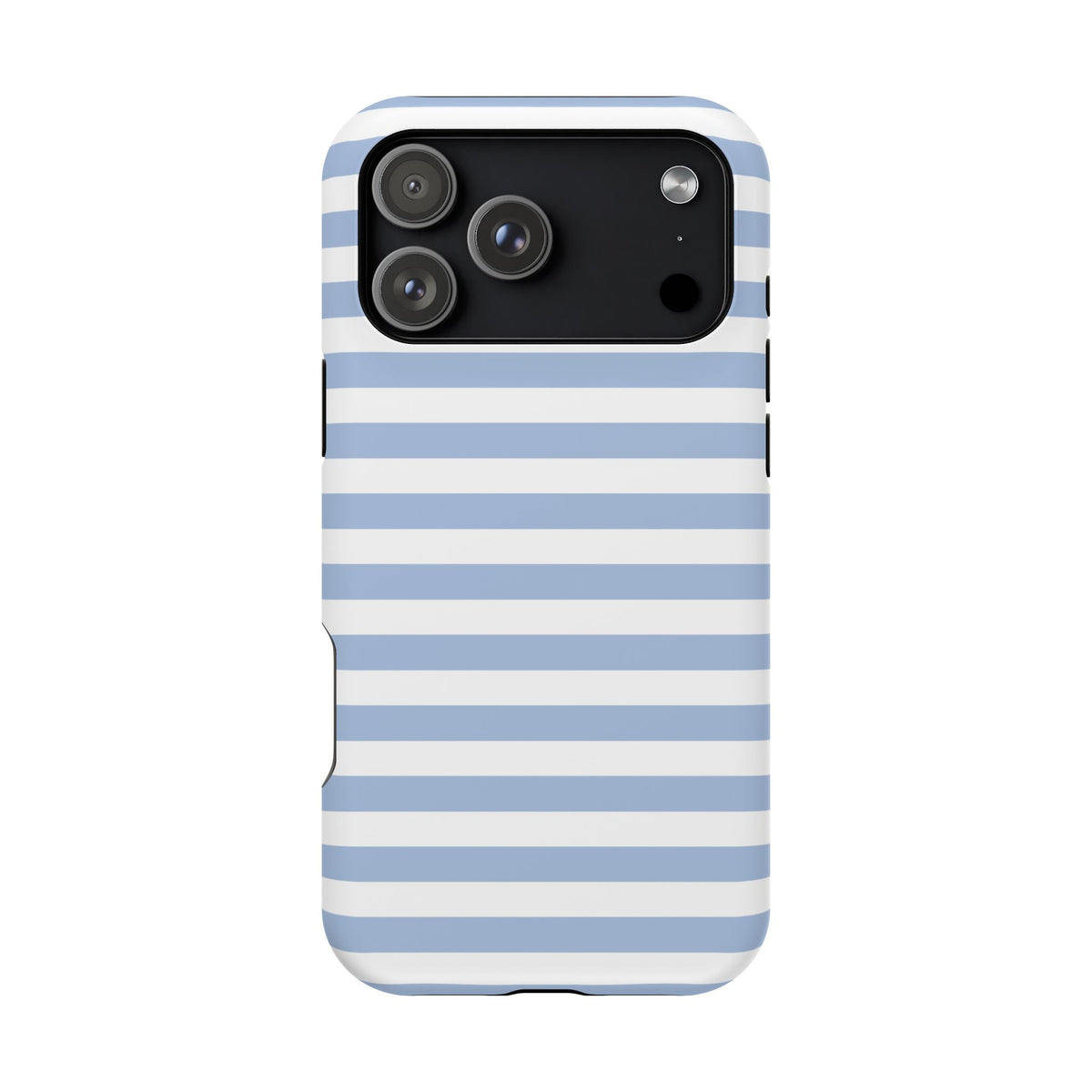 White and Blue Stripes MagSafe Tough iPhone Case