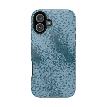 Blue Leopard MagSafe Tough iPhone Case