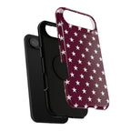 Maroon Stars Tough iPhone Case
