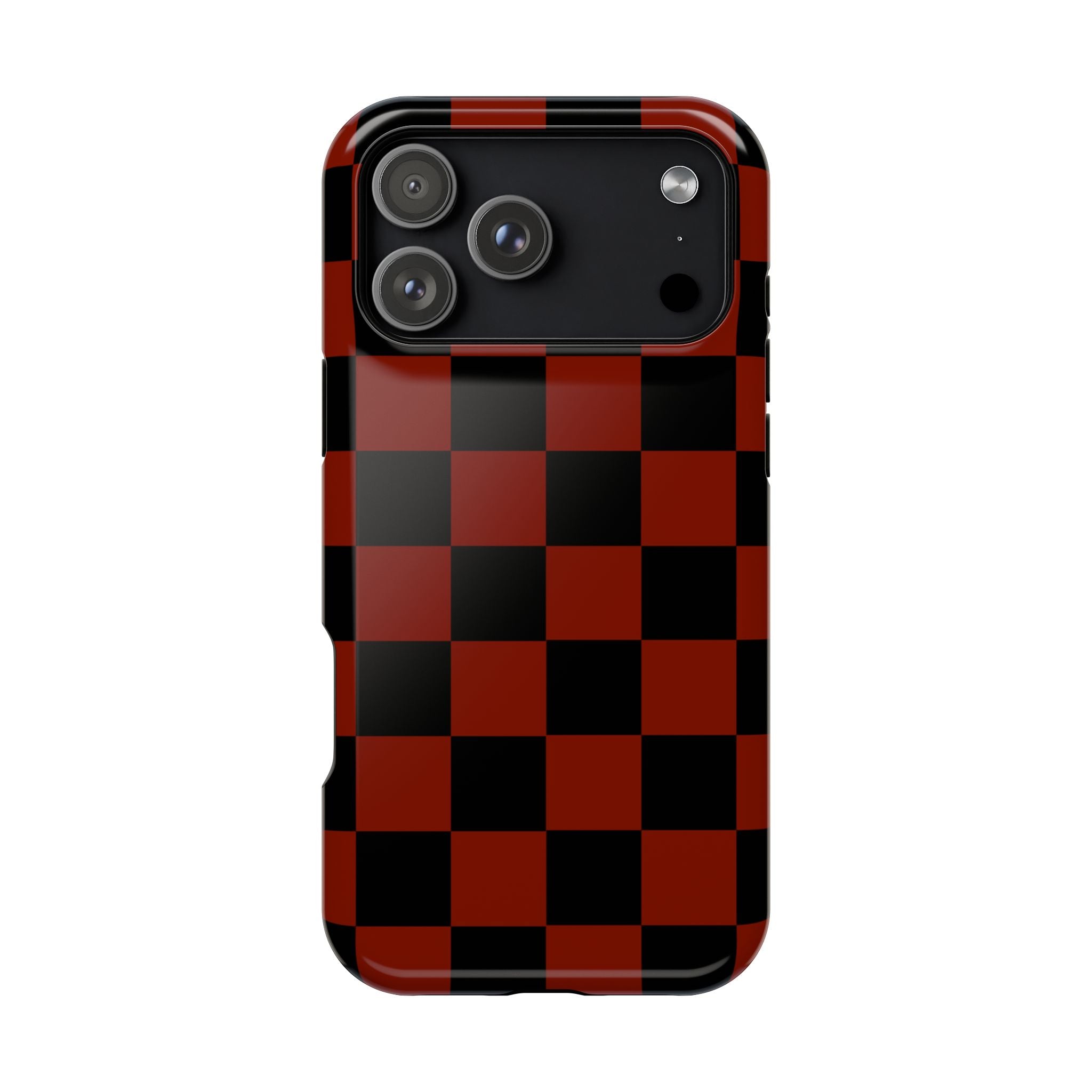 Red Grid Tough iPhone Case
