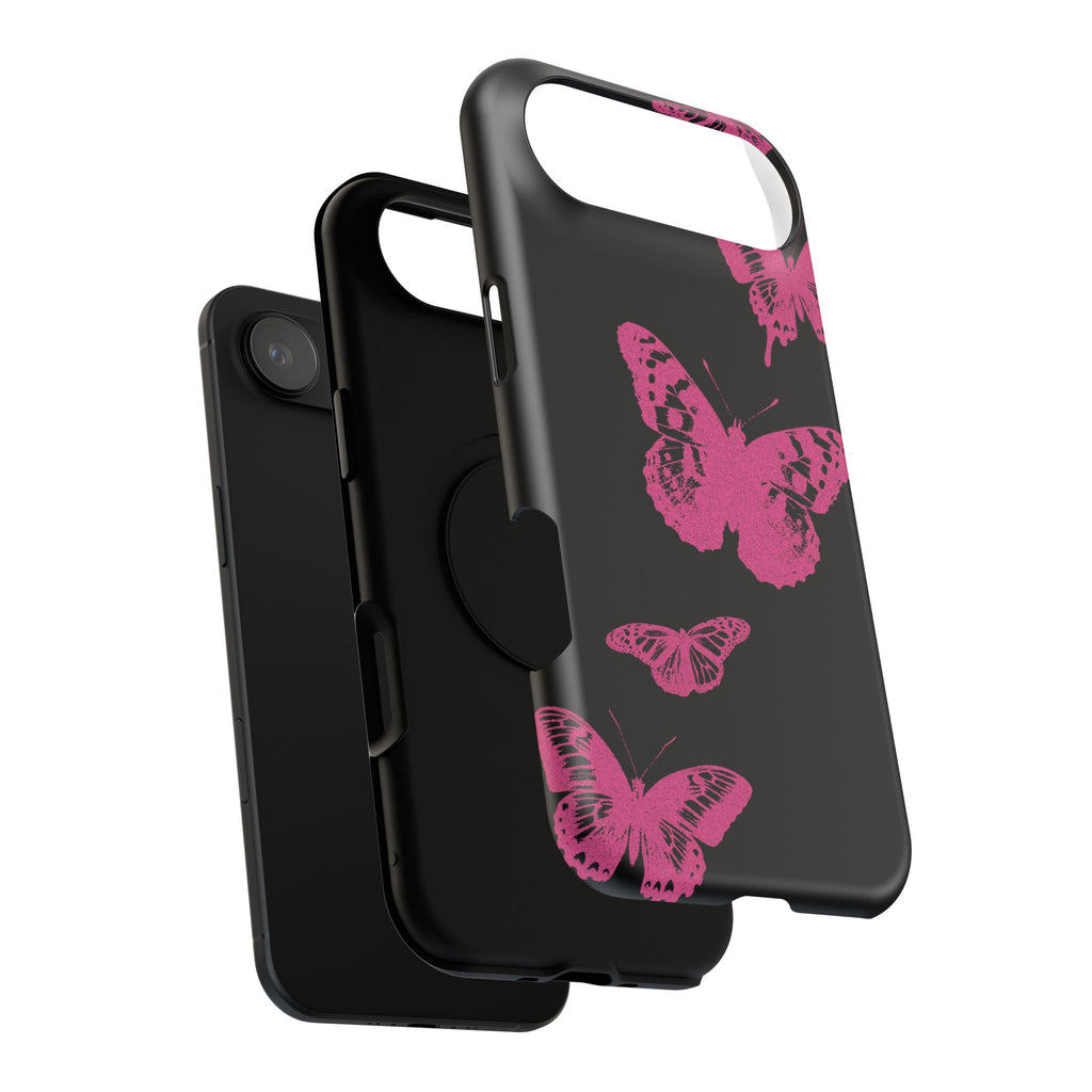 Pink Butterflies Tough iPhone Case