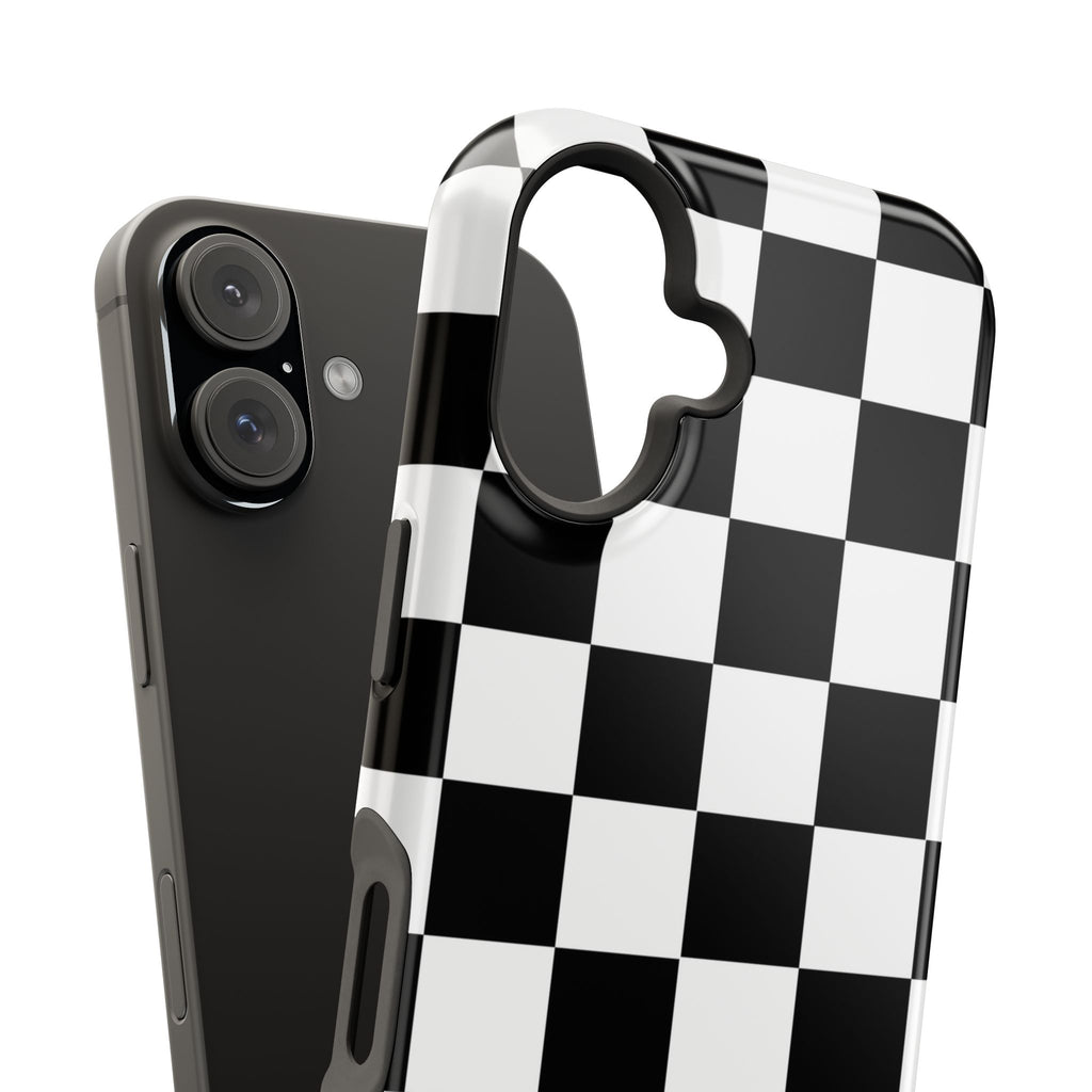 Black Grid Tough iPhone Case