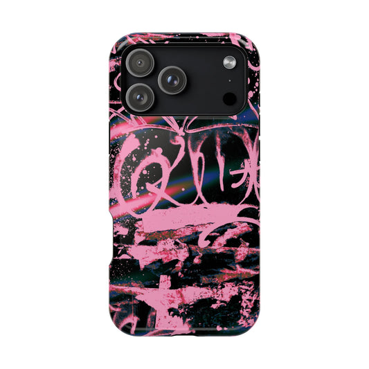 Pink Graffiti MagSafe Tough iPhone Case