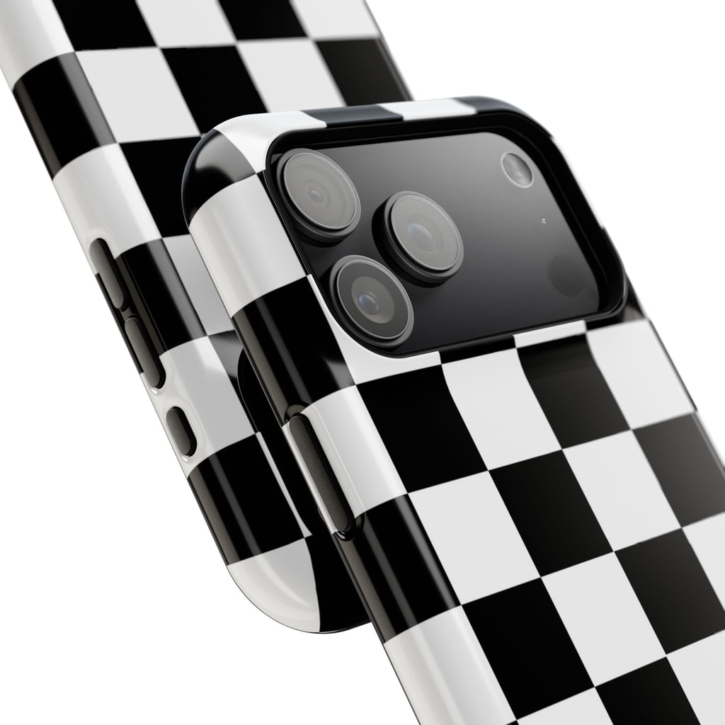 Black Grid Tough iPhone Case