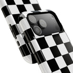 Black Grid Tough iPhone Case