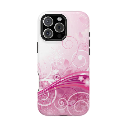 Pink Flowers Tough iPhone Case