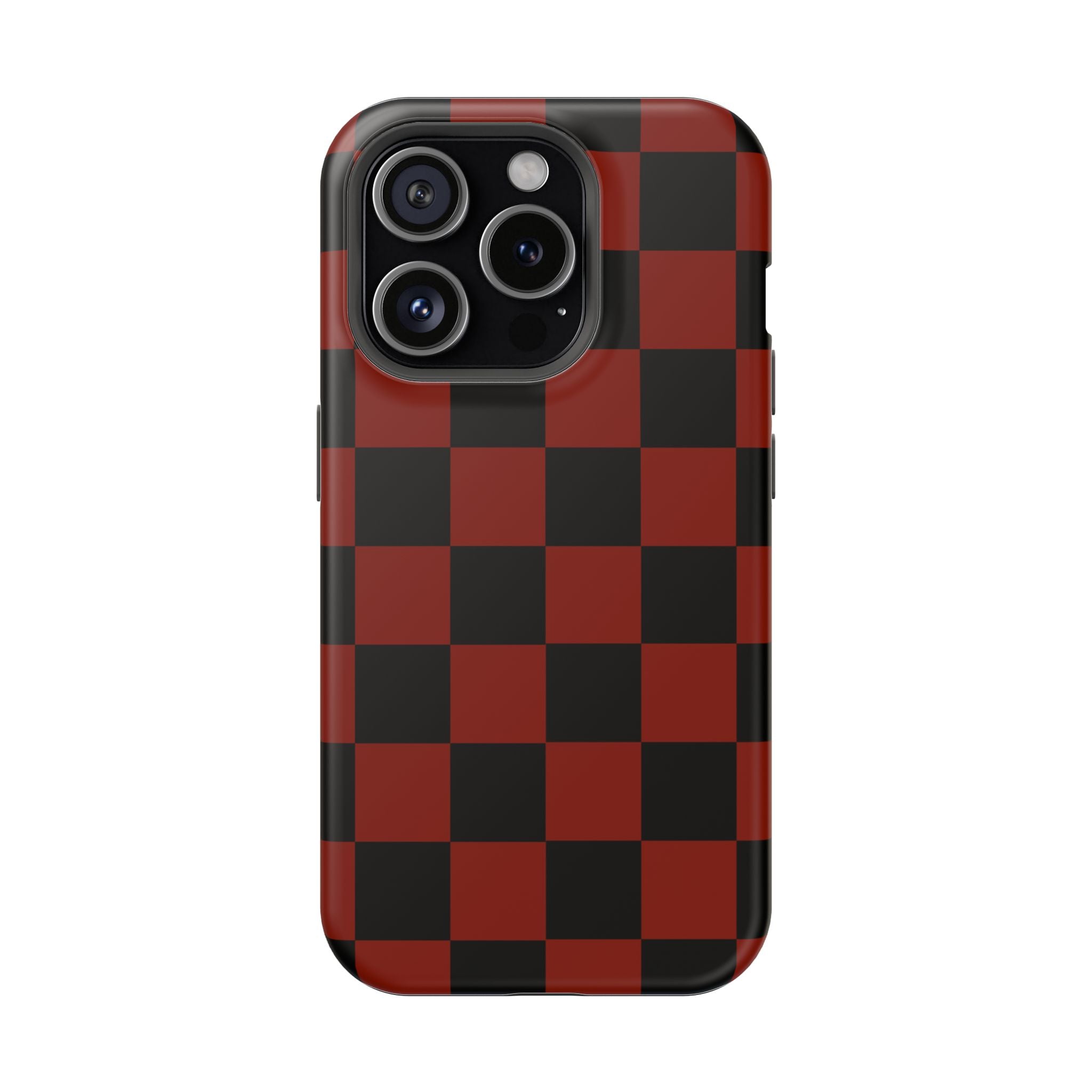 Red Grid Tough iPhone Case