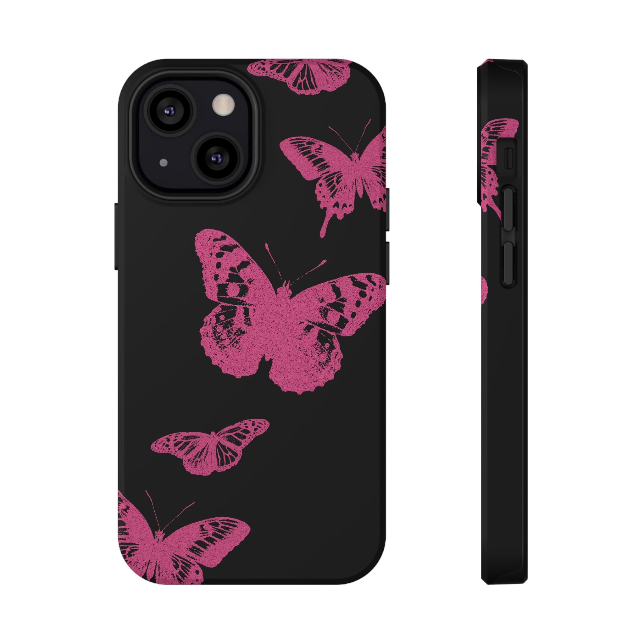 Pink Butterflies Tough iPhone Case