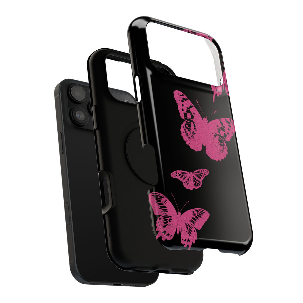 Pink Butterflies Tough iPhone Case