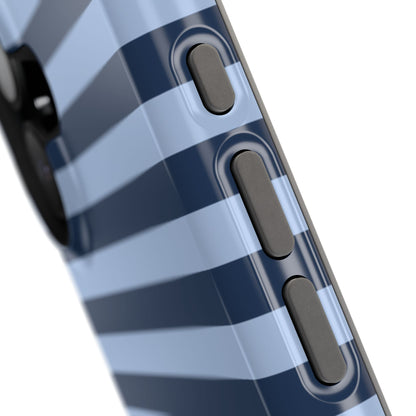 Blue Stripes MagSafe Tough iPhone Case