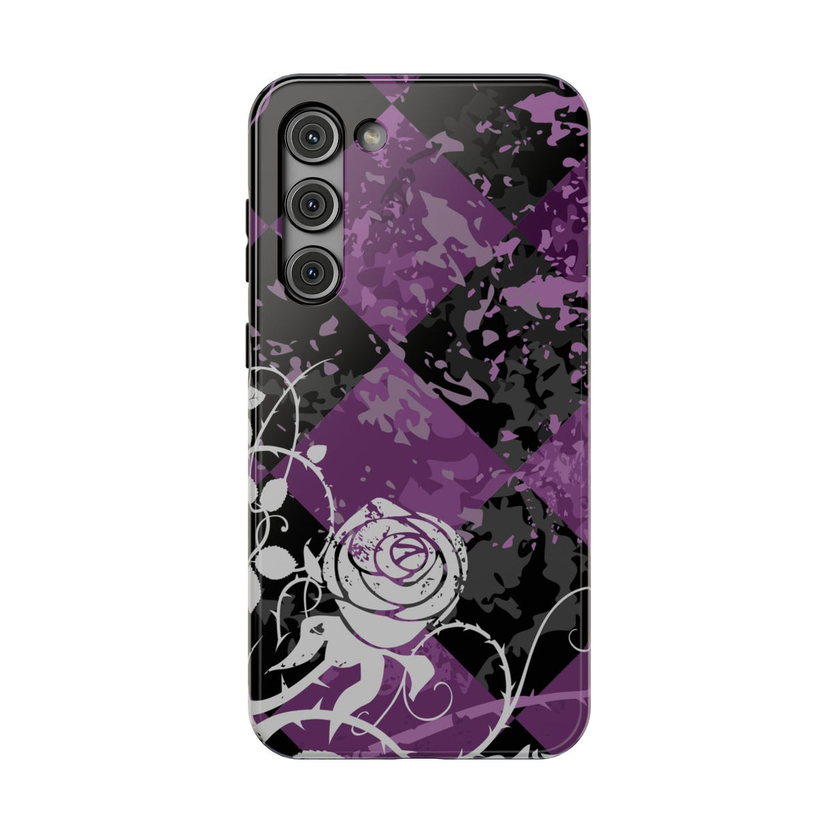 Checkered Rose Tough Samsung Case