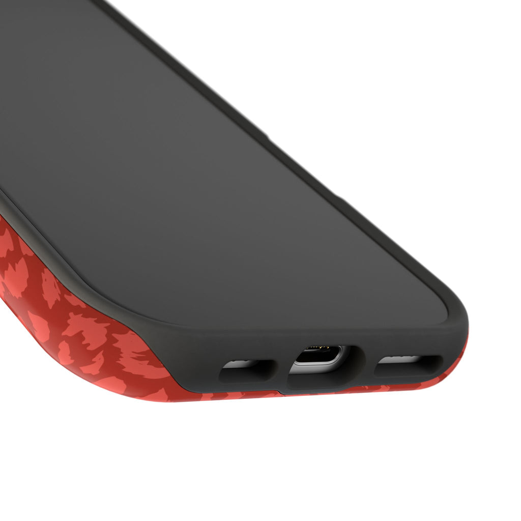 Red Leopard Tough iPhone Case