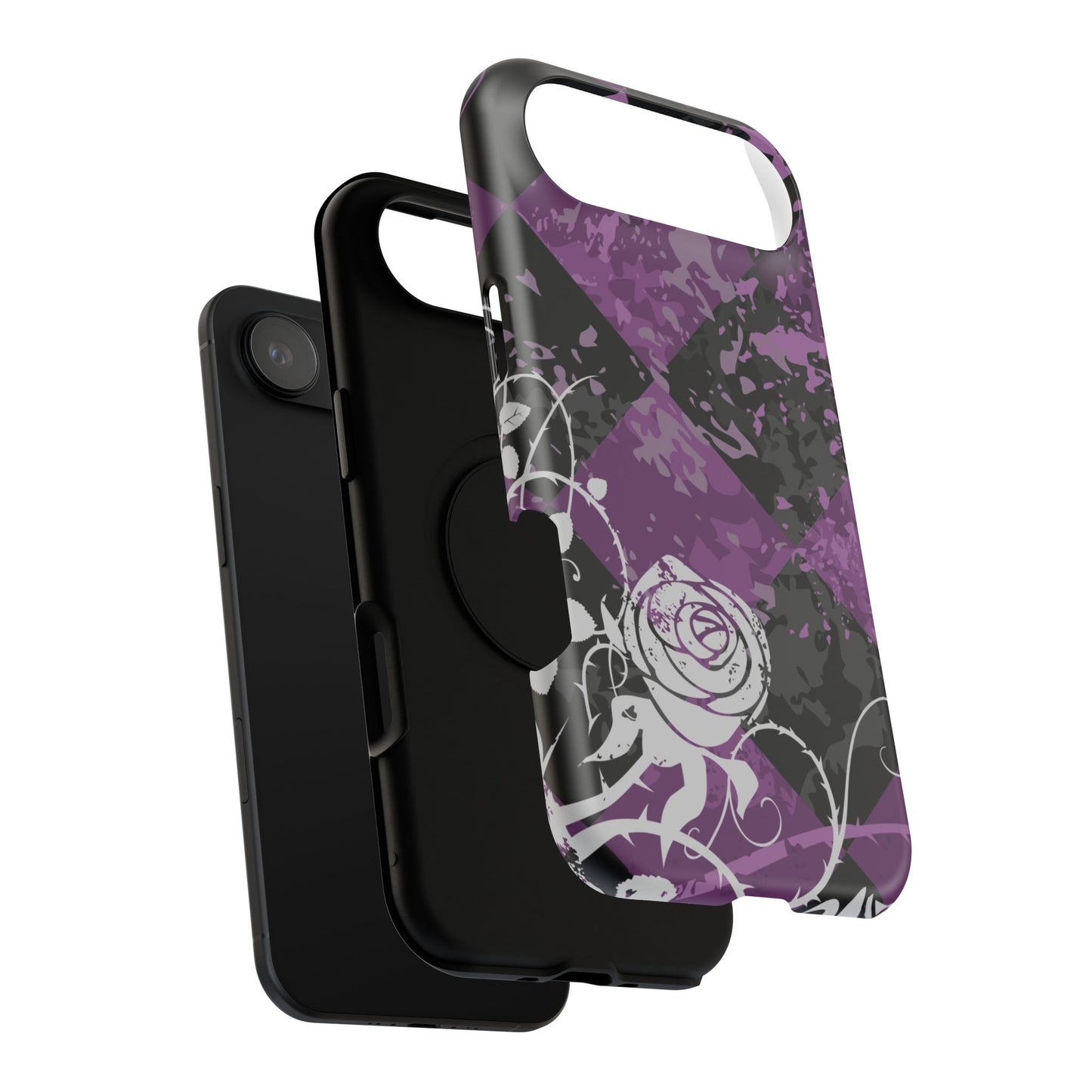 Checkered Rose Tough iPhone Case