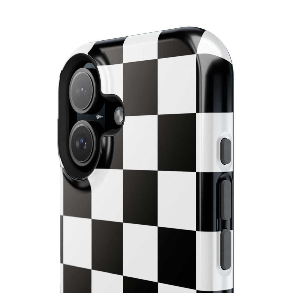 Black Grid Tough iPhone Case