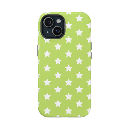 Green Stars MagSafe Tough iPhone Case