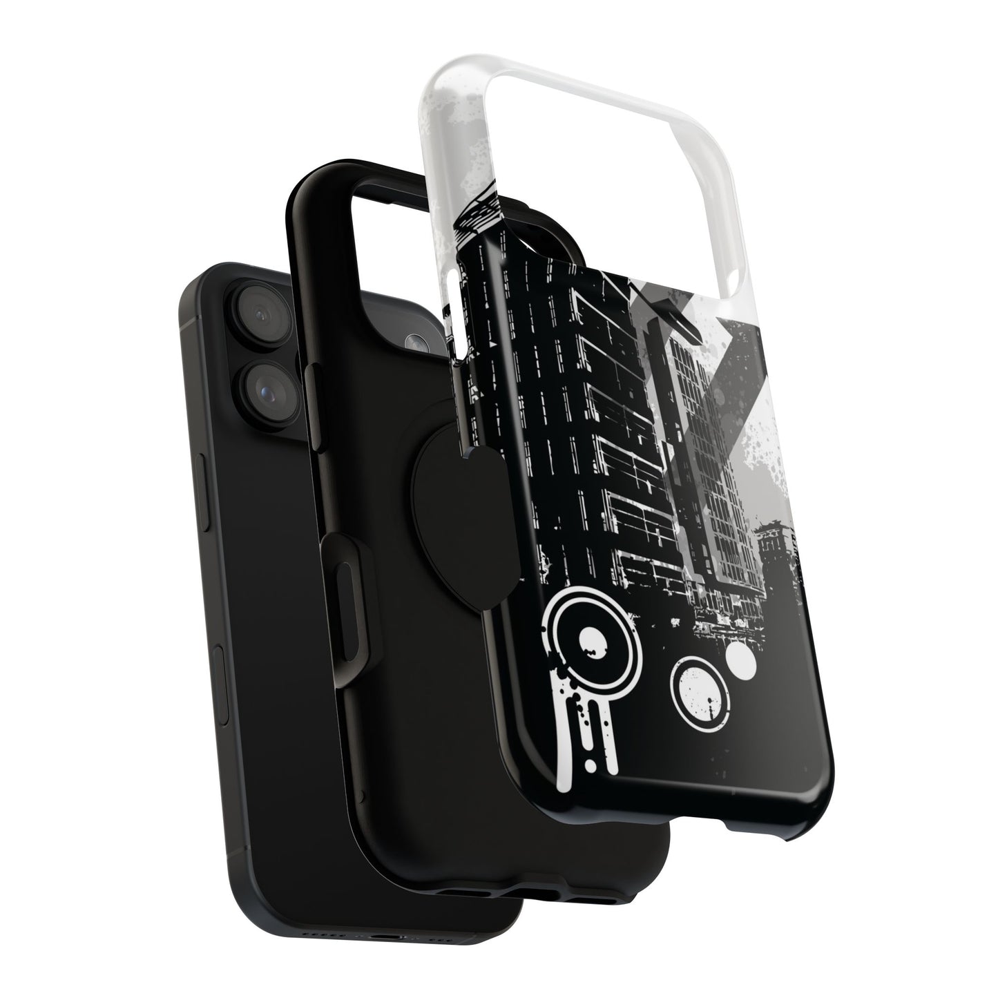 Monochrome City Tough iPhone Case
